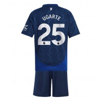 Dětský fotbalový dres Manchester United Manuel Ugarte #25 2024-25 Venkovní Krátký Rukáv (+ trenýrky)